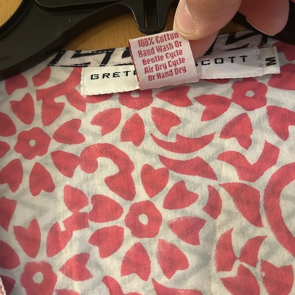 Gretchen Scott Women’s ZigZag Chevron Print Cotton Tunic Top Size Medium - Picture 7 of 10